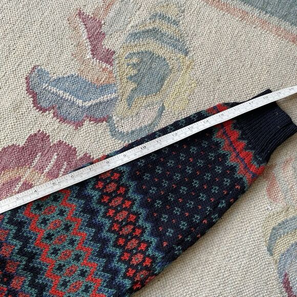 Dale Of Norway Medium Sweater Wool Clasp Black Red Green Christmas Fair Isle - Picture 8 of 8